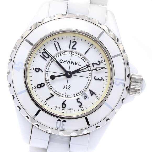 CHANEL J12 33mm H0968 White Ceramic white Dial Quartz Ladies Watch_886144 - Picture 1 of 7